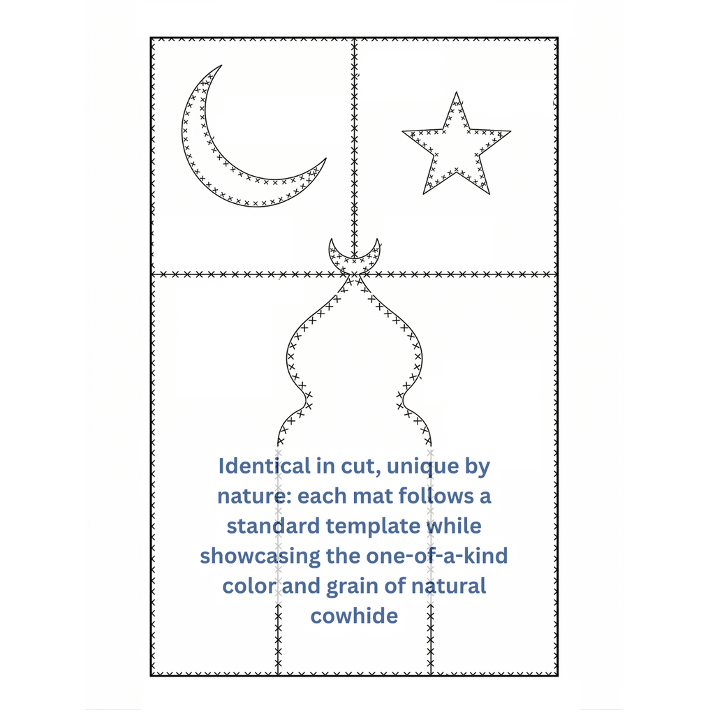 "Night Sky" Luxury Cowhide Prayer Mat | Gift Boxed Set