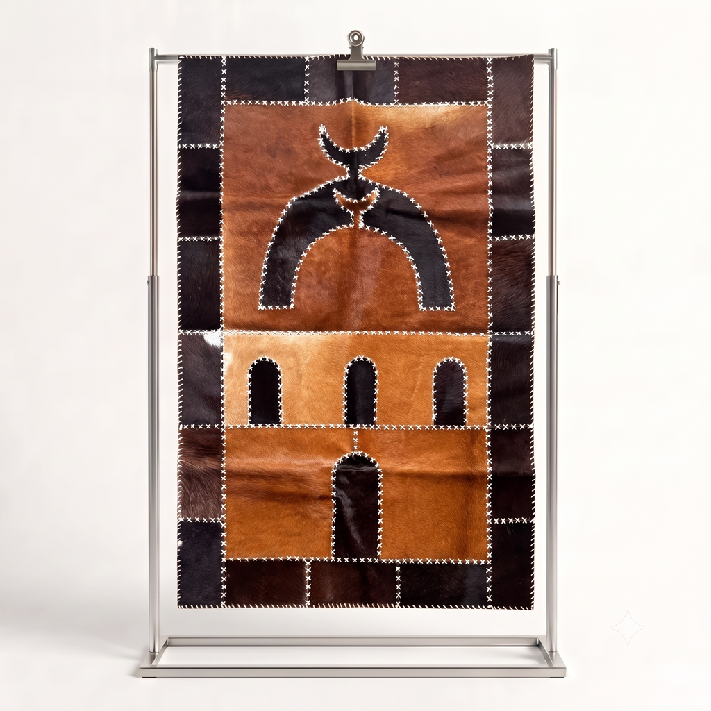 "Twin Moon" Luxury Cowhide Prayer Mat | Gift Boxed Set